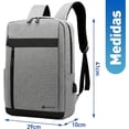 thumbnail image 4 of Mochila Oxford Bluelander con Puerto USB Gris Mochila para Laptop, 4 of 5