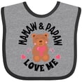 thumbnail image 3 of Inktastic Mamaw and Papaw Love Me Grandchild Bear Girls Baby Bib, 3 of 4