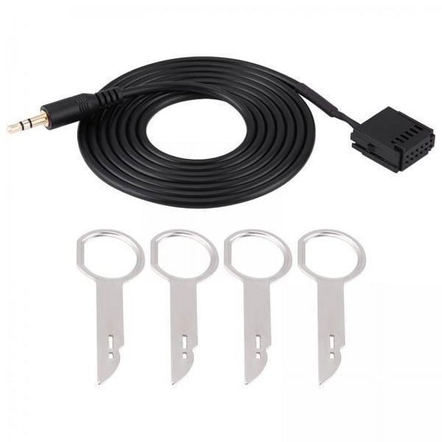 Cable de audio,Adaptador de cable auxiliar de interfaz de radio para automóvil 6000CD,Piezas del adaptador de cable auxiliar auxiliar de audio para automóvil,Vehículo que reemplaza el cable
