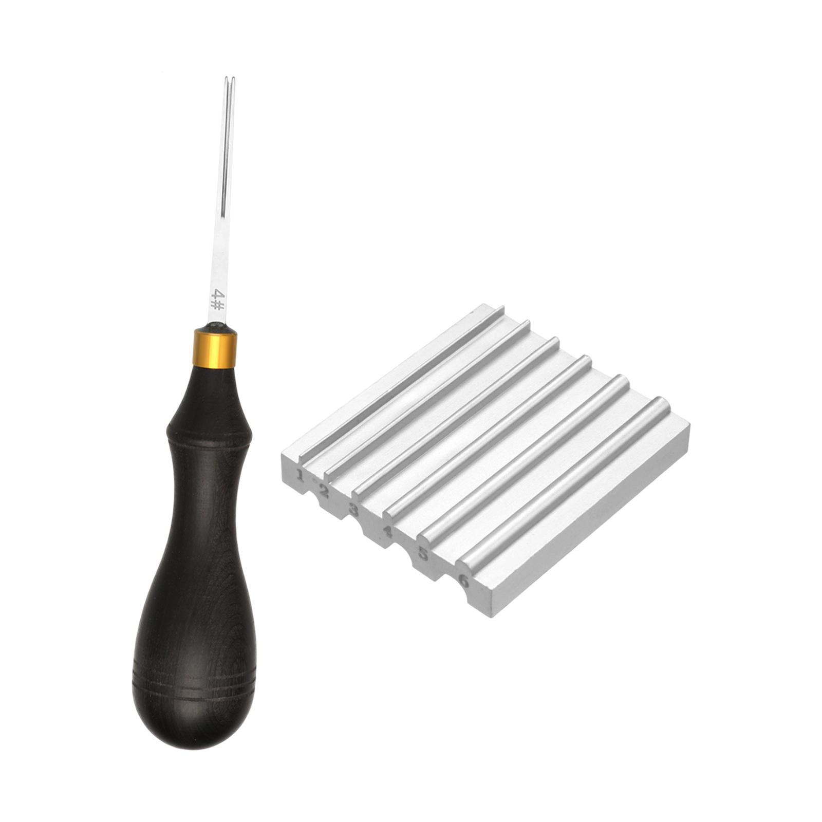 FVDPWYE Leather Edge Skiving Beveler Tool Set Leather Craft Supplies Leather Edging Tool Silver Groove