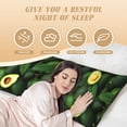 thumbnail image 2 of Yiaed Body Pillow Cover, Ultra Soft Microfiber Pillowcases, Breathable Long Pillow Case, Envelope Closure-Fresh Avocados (20x54 inch)（Pillow core not included）, 2 of 5