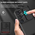 thumbnail image 6 of for Samsung Galaxy S23 Ultra Case with Slide Camera Cover, [Military Drop Protection] [Snug Touch] Hard Back & Soft Edge Phone Case with Stereo Bracket for Samsung S23 Ultra LTT Black, 6 of 18