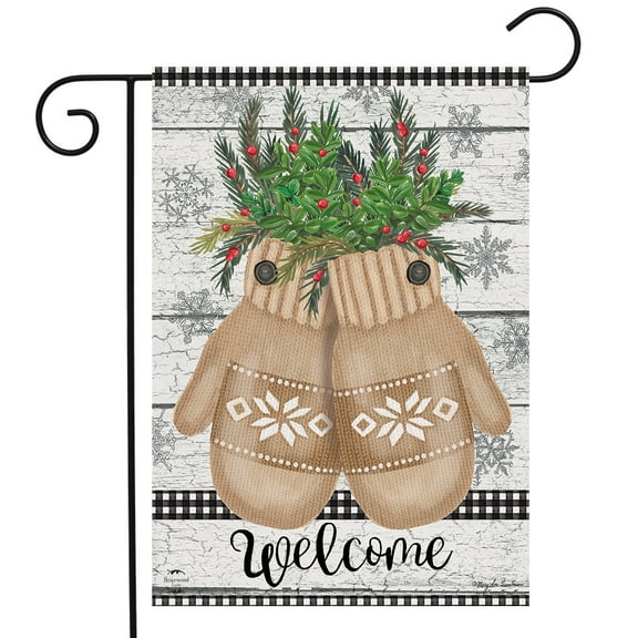 Briarwood Lane Farmhouse Mittens Winter Garden Flag
