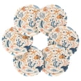 thumbnail image 2 of Fish Whale Seaweed Starfish Coasters with Holder for Coffee Table 6 Pcs Drink Coaster Sets Absorbent for Home Decor 4 inch, 2 of 7