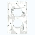 thumbnail image 2 of Metal Light Switch Plate Cover Cute Nature Wild Animals Gray ZOO001, 2 of 13