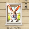 thumbnail image 5 of 1 PC, 2D Flat Banners window banner, brown-haired cute rabbit window pear-out pattern, 31.5 x 47.2 inches (80x120cm), fashionable 2D pattern, Easter spring holiday window banner, home kitchen window, 5 of 6