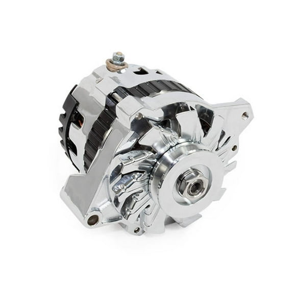 CS130 Style 160 Amp Alternator for GM with V-Belt Pulley - Chrome