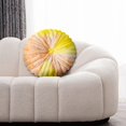 thumbnail image 2 of Hwkond Couch Throw Pillows Wind Round Pumpkin Pillow Tied Dyed Stripe Faux Rabbit Plush Throw Pillow Sofa Cushion Headrest Cushion,MulticolorD, 2 of 3