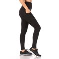 thumbnail image 2 of High Waist Honeycomb Textured Sports Leggings With Pockets - Black, 2 of 4