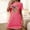 Hot Pink, variant on Aobny Nightgown Lightweight Women Patriotic Short Night Gowns Crew Neck Short Sleeve Pink Cute Womens Pajamas,XXL