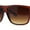 All Brown, variant on Eco Friendly Bamboo Wood Arm Large Flat Top Horn Rim Hipster Sunglasses Black - Orange Mirror