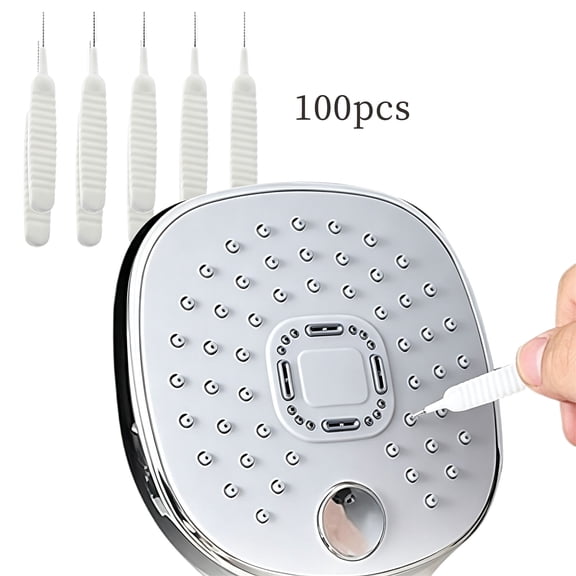 Shower Head Cleaning Brush for Small Holes, 2026 Anti-Clogging Nozzle Brush – Phone Hole Pore Gap Crevice Tiny Cleaning Brushes for Bathroom (100PC)