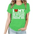 thumbnail image 1 of TIMIFIS T-Shirts à Manches Courtes pour Femmes Valentines Day T-Shirt Imprimé Cœur d'Été Décontracté à Col Rond T-Shirt Hauts, 1 of 3