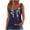 Navy, variant on ZQUUVOU Tank Top For Women Crew Neck Lace Sleeveless Printied Tops (Navy,S)