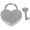 Silver, variant on Riousery Vintage Heart Shape Metal Padlock Silver Key Lock for Jewelry Box Luggage Household Craft Supplies 1.8 x 2.3 inches / 45 x 59 mm