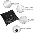 thumbnail image 4 of SHANXI Soft Music Themed Pillow Cases Cushion Covers For Living Room Bedroom Black White Style Decorative Throw Pillowcases for Sofa Couch Chair 20x20in, 4 of 5