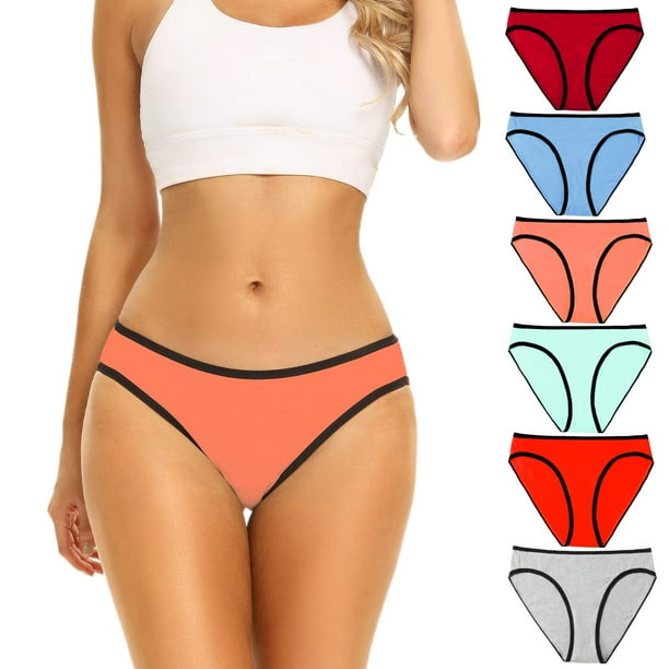 POKARLA Women's Bikini Panties Soft Stretch Cotton Underwear Hipster