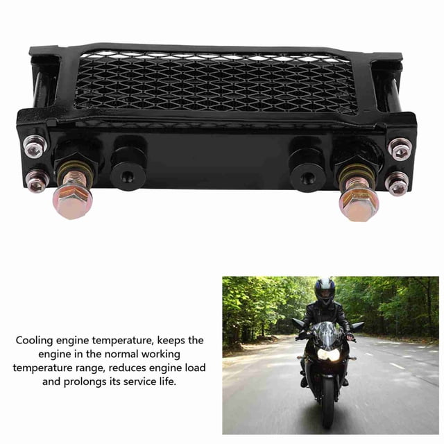 CHICIRIS Kit De Enfriador De Aceite Para Motocicleta, Aceite De Motor De Enfriamiento Rápido, Adecuado Para Motor GY6 100CC 150CC Con Kit De Manguera De Aceite