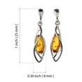 thumbnail image 3 of Sterling Silver and Baltic Honey Amber Earrings "Milena", 3 of 7