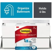 Wall and Cabinet Organizer, Satin Nickel, 1-Organizer (BATH37-SN-ES), Damage free hanging By Command