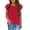 Red, variant on Arshiner Girls T Shirts Ruffle Short Sleeve Round Neck Loose Blouse Summer Solid Color Casual Girl Tee Tops