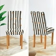 thumbnail image 3 of Yayeee 2 Pack Dining Chair Covers Stretch Parson Chairs Slipcovers Seat Protector, Black Abstract Stripes, 3 of 6