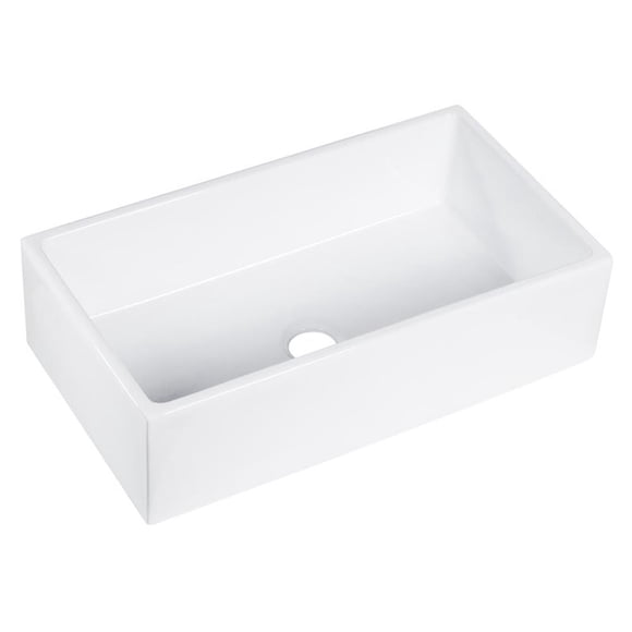 Leonis 17 in. Square White Finish Ceramic Vessel Bathroom Vanity Sink