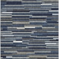thumbnail image 4 of HomeRoots 671071 9 x 12 ft. Navy Blue, Ivory & Gray Striped Transitional Washable Machine Made Rectangle Area Rug with UV Protection, 4 of 9