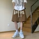 thumbnail image 2 of Pantalones cortos con estampado de letras de ropa de calle Y2K de verano para hombre, pantalones cortos deportivos de hip hop para gimnasio, bermudas holgadas informales americanas 2023 para hombre, 2 of 5