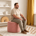 thumbnail image 4 of XIBUFE 2026 New Small Sponge Velvet Changing Ottoman for Bedroom,Nursery,Living Room,Closet Pink, 4 of 7