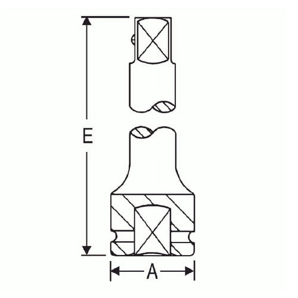 Grey Pneumatic 3/8" Drive x 1-3/4" Extension w/ Friction Ball