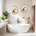 thumbnail image 4 of Oval Framed Wall Art Vintage Blue Bird Rustic Botanical Retro Country Farmhouse Birds Canvas Wall Art Oval Vintage Wall Decor Prints Hanging Decor for Home Bedroom Living Room Office 8"x11.4", 4 of 7