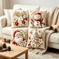 thumbnail image 6 of 2026 Christmas Indoor Home Decor 4 Pack Christmas Decorative Throw Pillow Covers Embossed Visual Holiday Cushion Slipcovers Hidden Zipper Decor Pillow Cases For Indoor Sofa Couch, 6 of 6