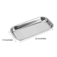 thumbnail image 3 of Guardurnaity 4 bandejas plateadas para instrumentos médicos de acero inoxidable y bandeja para servir de acero inoxidable fácil de transportar cuidado de los oídos, 3 of 6