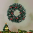 thumbnail image 4 of Gcvizuso Christmas Wreath, Christmas Wreaths for Front Door, Christmas Wreath Christmas Rattan Indoor Hanging Scene Arrangement Wall Decoration 40cm Christmas Decorations Wreaths For Front Door, 4 of 6