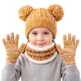thumbnail image 6 of PureCasa Kids Hat Scarf Gloves Set Fleece Lined Warm Beanie Hat Scarf Gloves Three-Piece Set Kids Winter Holidays Gift, 6 of 6