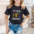 thumbnail image 2 of LRen 100 Days Of School Shirt Girls Size 8 Cute Letter Graphic Printed Preppy T-Shirt Fashion Kids Kindergarten Celebration Gifts Tees Tops Back To School Clothes,1-2 Years, 2 of 5