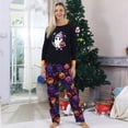 thumbnail image 6 of Yuaguia Black Matching Family Halloween Pajamas Sets, Long Sleeve Cute Ghost Print Tops, Colorful Pumpkin Pants Festive Sleepwear for Women, Men, Kids, Baby, Toddler, 6 of 6
