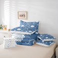 thumbnail image 6 of Manfei 3D Cartoon Shell Print 7-Piece Twin Bedding,Ribbon Dreamy Bowtie Bedding Comforter Set,Colorful Stars Reversible, 6 of 7