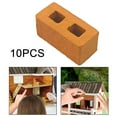 thumbnail image 6 of MERIGLARE Dollhouse Decor Accessory Miniature Bricks Roof Tiles Mini Bricks Roof Tiles 10 Pcs Orange Bricks, 6 of 8