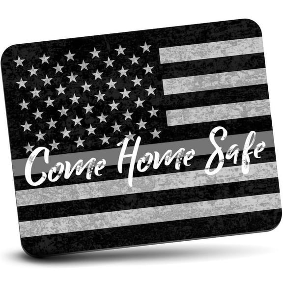 Correctional Officer Mouse Pad Gifts Thin Silver Line Corrections Flag Mousepad For Men and Women Correctional Officer Accessories Thin Grey Line