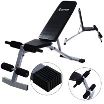 Costway Adjustable Foldable Sit Up Ab Incline Abs Bench Flat