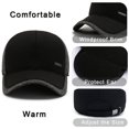 thumbnail image 3 of Winter Baseball Cap for Men, Adjustable Warm Outdoor Sport Golf Cap Hats Dad Caps Earflaps Thicken 55-60CM, 3 of 6