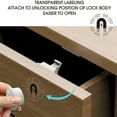 thumbnail image 3 of Cerraduras De Gabinete De Seguridad Para Niños, Sin Perforaciones, Evita Lesiones En Las Manos, Cerraduras De Gabinete Magnéticas Para Bebés, Metal Para Puertas, 3 of 7