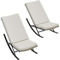 thumbnail image 5 of Garvee 2-Piece Outdoor Rocking Lounge Chair Set – Patio Rocking Chairs with Padded Cushions & Metal Frame for Garden, Backyard, Porch, 5 of 6