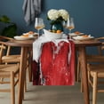 thumbnail image 2 of Red Marble Crack Table Runner - 72 Inch Long, Kitchen Dining Table Runner Dresser Scarves, Modern Abstract Geometric Texture Farmhouse Decor for Coffee Tables Wedding Party Banquet, 2 of 8