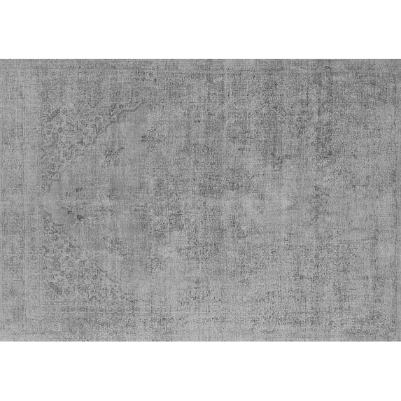 Ahgly Company Indoor Rectangle Oriental Gray Industrial Area Rugs, 7' x 10'