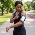 thumbnail image 2 of Athletic Works Running 7.8" Armband Phone Case with Touch-Screen Compatibility, Black, 2 of 11