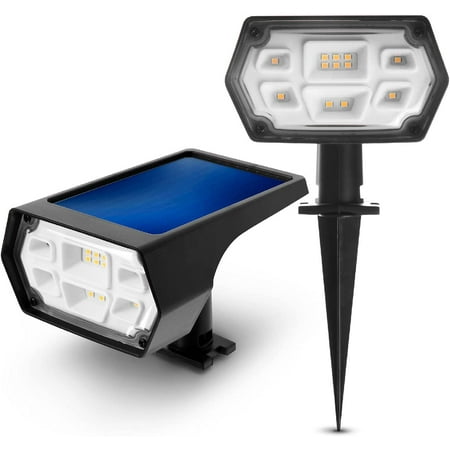 

Home Zone Security 3 in 1 Solar Spotlights - Outdoor 500 Lumen 3500K Spot Light Black 2-Pack