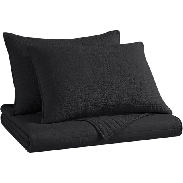 Set colcha 3 Piezas B.KIND & BEYOND ligera Extra suave King Size negro
